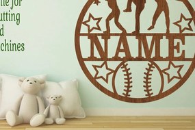 Intra απο ξύλο plywood 3mm-4mm πάχος Πινακίδα ονόματος μπέιζμπολ Γυναικείο αποκοπής Δίασταση 30x20 cm INTRAFABR-68101476