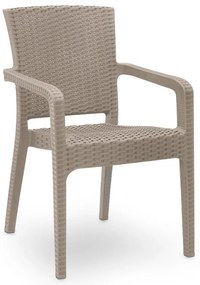Megapap Πολυθρόνα Πολυπροπυλενίου Clio Recycled Cappuccino 57x55x86εκ.