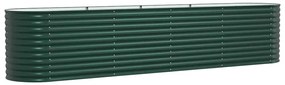 vidaXL Υπερυψωμένη Ζαρντινιέρα Πράσινο 400 x 80 x 81 cm Ατσάλι