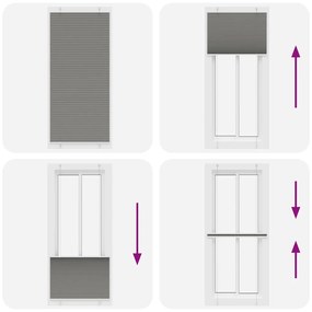 vidaXL Πλισέ περσίδα Ανθρακί 95x200 cm Πλάτος υφάσματος 94,4 cm