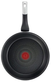 Τηγάνι Tefal G2550572, 26 cm, Thermo-Spot, Αντικολλητική επίστρωση τιτανίου X6, Επαγωγή, Μαύρο