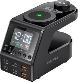 Blitzwolf BW-FW10 ξυπνητήρι με φορτιστή 2xUSB-A, 4xUSB-C, 240W