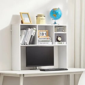 VEVOR Desktop Bookshelf White Desktop Storage Organizer 1-Tier for Office &amp; Home