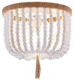 Φωτιστικό Πλαφονιέρα Aca Spetses ML127051P Wood/Rope