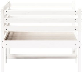 vidaXL Καναπές Κρεβάτι Χωρίς Στρώμα Λευκό 90x190 εκ. Μασίφ Ξύλο Πεύκου
