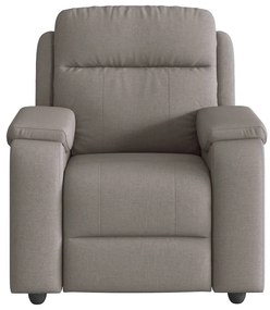 vidaXL Πολυθρόνα Μασάζ Ανακλινόμενη Taupe Υφασμάτινη