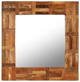 Καθρέφτης Τοίχου 60 x 60 εκ. από Μασίφ Ανακυκλωμένο Ξύλο