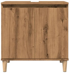 Ντουλάπι Νιπτήρα τεχνίτης Δρυς 58x33x60 εκ. Επεξεργασμένο Ξύλο - Καφέ