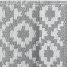 vidaXL Χαλί εξωτερικού χώρου ARAKIL γκρι 120x180 cm PP