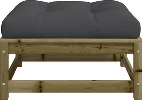 vidaXL Patio Footstool Natural Impregnated