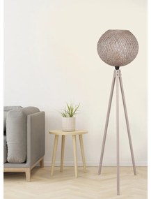 ΦΩΤΙΣΤΙΚΟ ΔΑΠΕΔΟΥ ΞΥΛΙΝΟ ΚΑΙ ΚΑΠΕΛΟ ΑΠΟ ΣΧΟΙΝΙ ΜΠΕΖ HM7376.01 Φ38x145Υ εκ.