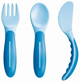 Μαχαιροπίρουνα Βρεφικά Baby’s Cutlery 515B (Σετ 3τμχ) 6+ Μηνών Blue Mam 3 τμχ Πλαστικό