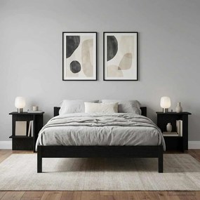 vidaXL Τραπεζάκι σαλονιού 2 pcs Μαύρη Δρυς 40 x 30 x 49 εκ.