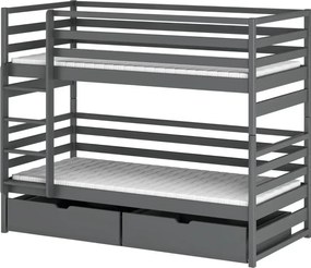 LOFT 80x160 graphite bunk bed Lano Furniture