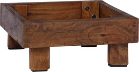 vidaXL Βάση φυτών 3 pcs Καφέ Ξύλο Μαόνι