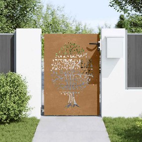 vidaXL Πύλη Κήπου με Σχέδιο Δέντρο 85 x 150 εκ. από Ατσάλι Corten