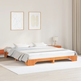 vidaXL Καφέ Κάθισμα 180x200 cm από Μασίφ Ξύλο Πεύκου