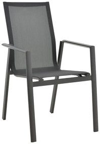 Garden armchair Dashiell  metal black textilene black 71x58x94cm 71x58x94 εκ.