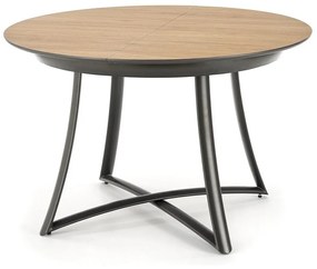Τραπέζι Houston 540, Ανθρακί, Χρυσή βελανιδία, 76cm, 47 kg, Επιμήκυνση, Ινοσανίδες μέσης πυκνότητας, Μέταλλο | Epipla1.gr