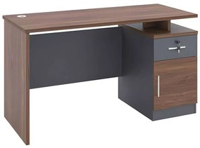 Γραφείο Cassius 072-000080 120x60x75cm Anthracite-Walnut