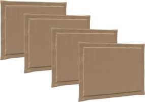 vidaXL Μαξιλάρια καθισμάτων 4 τμχ. Πολυεστέρας Taupe 47 x 36 x 2 εκ.
