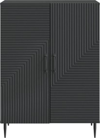 vidaXL Πλαϊνό γραφείο Μαύρο 66 x 34,5 x 89,5 εκ Επεξεργασμένο Ξύλο