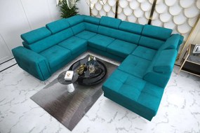 Γωνιακός Καναπές Almeria Max -Petrol-Αριστερή