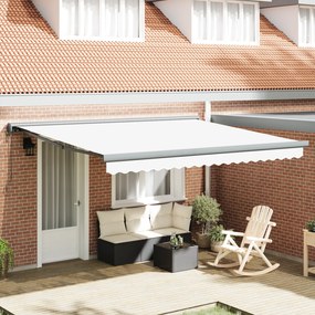vidaXL Αυτόματη Ανασυρόμενη Τέντα Λευκή 400x300 cm