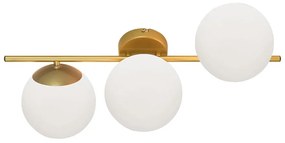 Φωτιστικό Τοίχου - Οροφής Floris 4260301 E14 3xMax 25W 56x30cm Gold Viokef