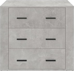 vidaXL Ντουλάπι Γκρι Σκυροδέματος 80x33x70 εκ. Επεξεργασμένο Ξύλο