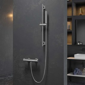 Μπαταρία Ντους Θερμοστατική CF058T Με Κολόνα Chrome Karag Ορείχαλκος