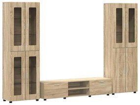 vidaXL Σετ επίπλου τηλεόρασης FLORIN Δρύς Sonoma Επεξεργασμένο ξύλο