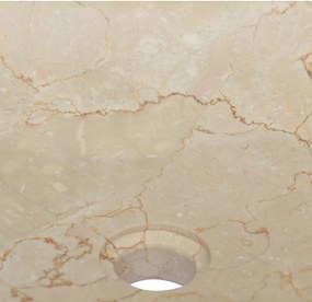 vidaXL Νιπτήρας Κρεμ 40 x 40 x 10 εκ. Μαρμάρινος