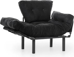 Πολυθρόνα Nitta - Χρώμα Μαύρο - 95x70x85εκ