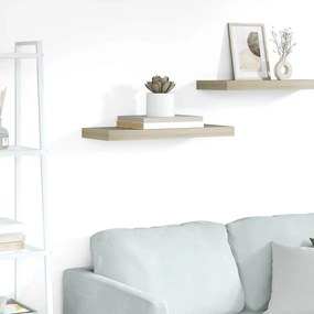 vidaXL Ράφι Τοίχου Χρώμα Δρυός 60x23,5x3,8 εκ. MDF