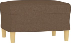 vidaXL Πολυθρόνες Σετ 3 Τεμαχίων Καφέ από Ύφασμα με Μαξιλάρια