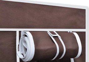 vidaXL Ντουλάπα Καφέ Υφασμάτινη