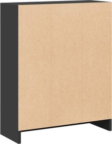 vidaXL Βιβλιοθήκη Μαύρη 60 x 24 x 76 εκ. από Επεξεργασμένο Ξύλο