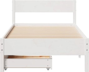 vidaXL Σκελετός Κρεβ. Χωρίς Στρώμα Λευκό 90x190 εκ Μασίφ Πεύκο