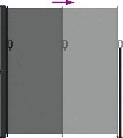 vidaXL Σκίαστρο Πλαϊνό Συρόμενο Ανθρακί 220 x 600 εκ.