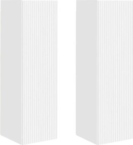 vidaXL Ντουλάπι Τηλεόρασης Τοίχου 2 pcs Λευκό 30 x 31 x 100 εκ.