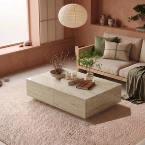 Τραπεζάκι Σαλονιού Τραβερτίνη BOVIPIL 90x60x28.6