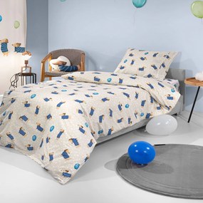Σεντόνια Παιδικά Με Λάστιχο Pet (Σετ 3τμχ) Blue Saint Clair Single 100x228cm 100% Cotton