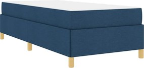 vidaXL Σκελετός Κρεβατιού με στρώμα Μπλε 100 x 200 cm ύφασμα