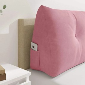 vidaXL Μαξιλάρι Πλάτης Ροζ 100 x 24 x 50 εκ Βελούδο