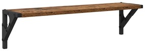 vidaXL Ράφια Τοίχου με ράφι 2 pcs Παλιό Ξύλο 60 x 15 x 15,5 cm