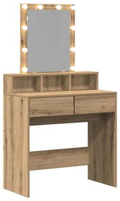 vidaXL Κομμωτήριο artisan δρυς 80 x 41 x 144.5 εκ Επεξεργασμένο ξύλο