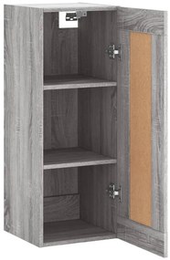 vidaXL Ντουλάπι Τοίχου Γκρι Sonoma 34,5 x 34 x 90 εκ. Επεξεργ. Ξύλο