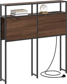vidaXL Κεφαλάρι Αποθήκης με ράφι Καφέ δρυς 100 cm Επεξεργασμένο ξύλο