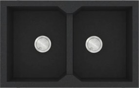 Sanitec Ultra Granite 818 (86x50) - Γρανιτένιος νεροχύτης - Graphite